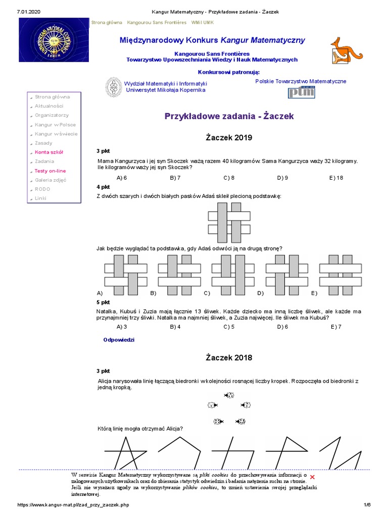 Alfik Matematyczny Zadania Klasa 3 2012