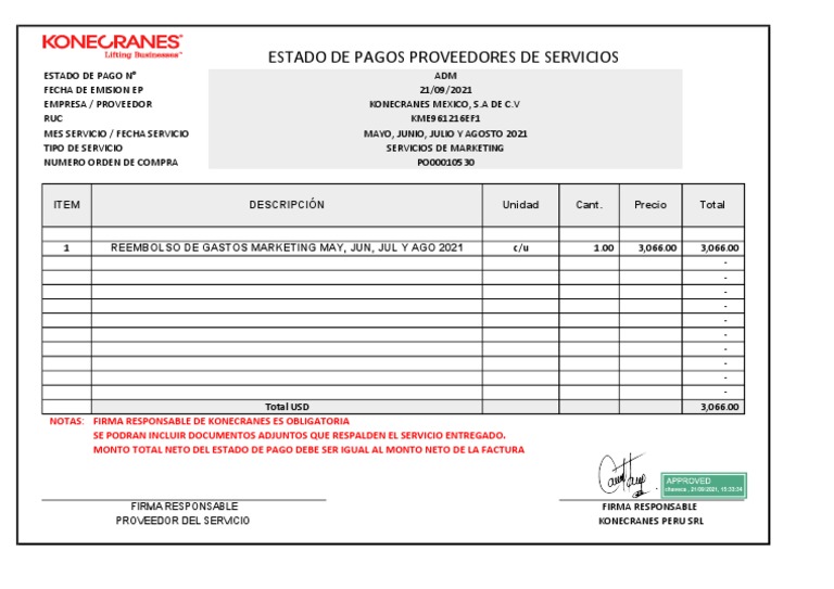 Formato Estado de Pagos Proveedores | PDF | Economias | Business