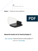 Manual do usuário do Car Head Up Display C1