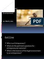 The Entrepreneur and His Legal Environment Presentation