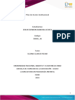 Tarea 3 - Formato Plan de Acción Institucional