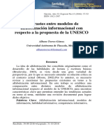 Contrastes Entre Modelos de Alfabetización Informacional Con Respecto A La Propuesta de La UNESCO