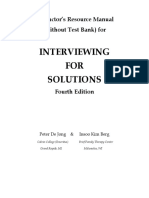 Interviewing FOR Solutions: Instructor's Resource Manual (Without Test Bank) For