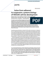 Evolution From Adherent To Suspension: Systems Biology of HEK293 Cell Line Development