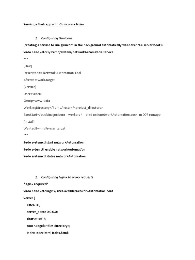 Serving A Flask App With Gunicorn + Nginx PDF