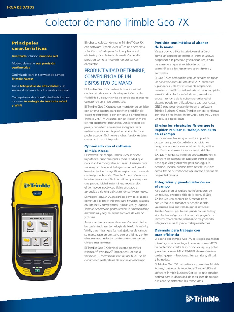 Datasheet Español GPS Sub Geo7x | PDF | Sistema de Posicionamiento ...