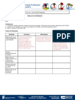 TFC - Tabela de Atividades