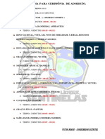 Modelo de Programa para Cerimônia de Admissão de Lenço