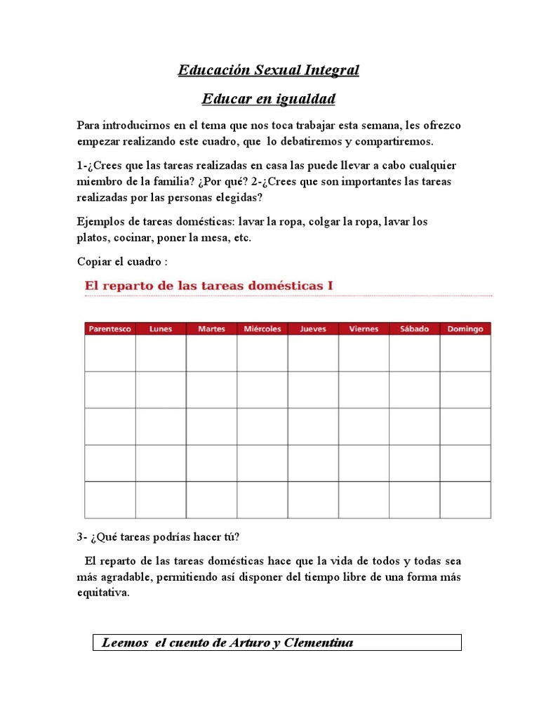 Igualdad de Género en la Educación Infantil | PDF