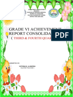 Grade Vi Achievement Report Consolidation (: Third & Fourth Quarter)