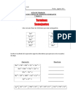 GUÍA DE TRABAJO Lenguaje Algebraico