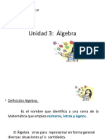 Unidad N°3 Lenguaje Algebraico