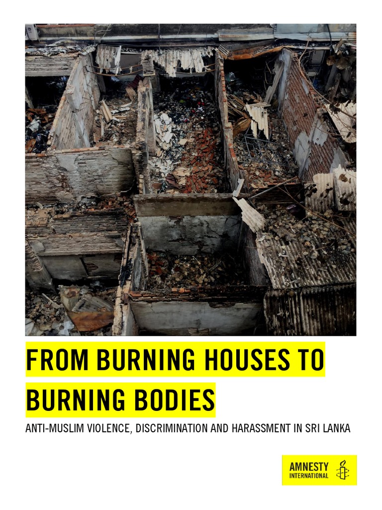 AI Report From Burning Housed To Burning Bodies ASA3748632021ENGLISH 1 PDF Sri Lanka Islamophobia pic photo