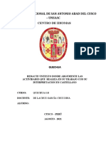 Redacte Untexto Donde Argumente Las Actividades Que Realiza en Su Trabajo Con Su Interpretacion en Castellano