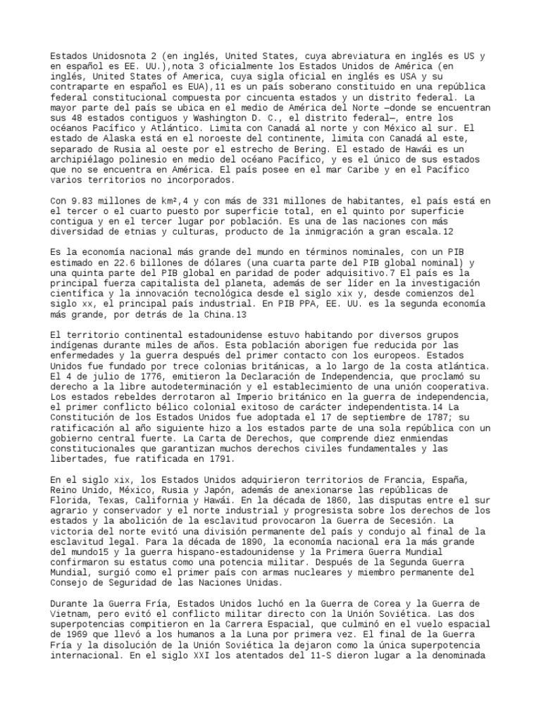 Estados Unidos | PDF | Los Estados Unidos | Gobierno americano