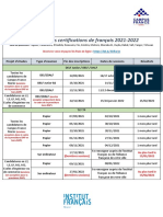 Calendrier Des Certifications 21-22