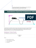 Instantaneous Velocity: Ds /DT
