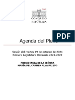 Agenda del Pleno del Congreso de este martes 19 de octubre