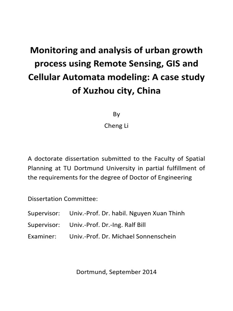 Urban Growth Analysis in Xuzhou | PDF | Spatial Analysis | Human Impact ...