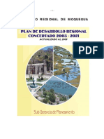 Plan de Desarrollo Regional - Moquegua - 2003 - 2021