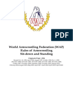 World Armwrestling Federation (WAF) Rules of Armwrestling Sit-Down and Standing