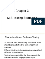 MIS Testing Strategies Chapter