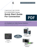 Quick Start Guide For Connection: KV-5000/3000 Series