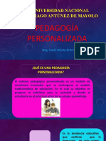 DIAPOSITIVAS DE PEDAGOGIA PERSONALIZADA.