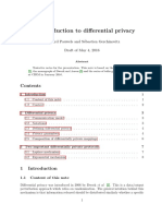 An Introduction To Differential Privacy: Edouard Pauwels and S Ebastien Gerchinovitz Draft of May 4, 2016