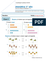 1° Matemática - Mayo - Envío 2 - Clase 2 - Comparar y Ordenar