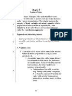 Lecture Notes: Learning Objective 1: Understand How Fixed and Variable Costs Behave and How To Use Them To Predict Costs