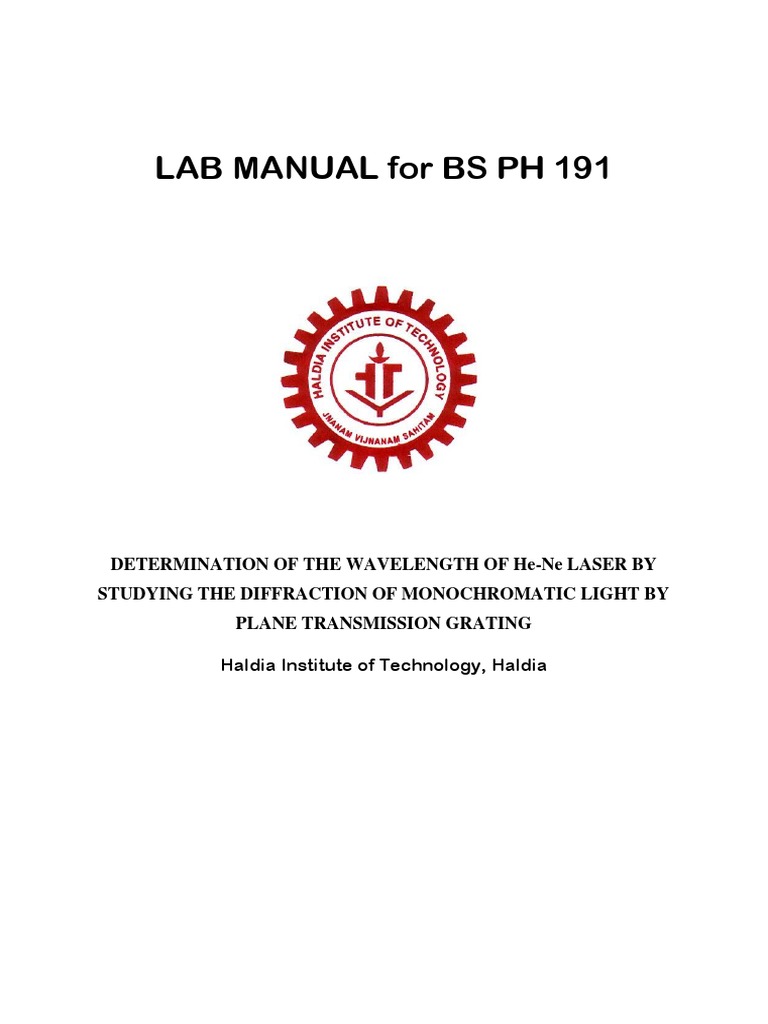 He-Ne Laser Wavelength via Grating Experiment | PDF | Diffraction | Physics