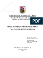 Generación de Espectros de Input de Energia Para Zonas de Sismicidad Elevada