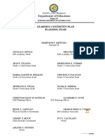 Department of Education: Learning Continuity Plan Planning Team