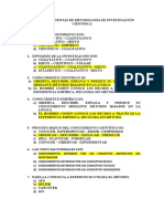 Banco de Preguntas de Metodología de Investigación Científica TD