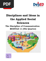 Disciplines and Ideas in The Applied Social Sciences: The Discipline of Communication MODULE 11 (4th Quarter)