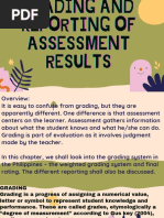 Grading and Reporting of Assessment Results