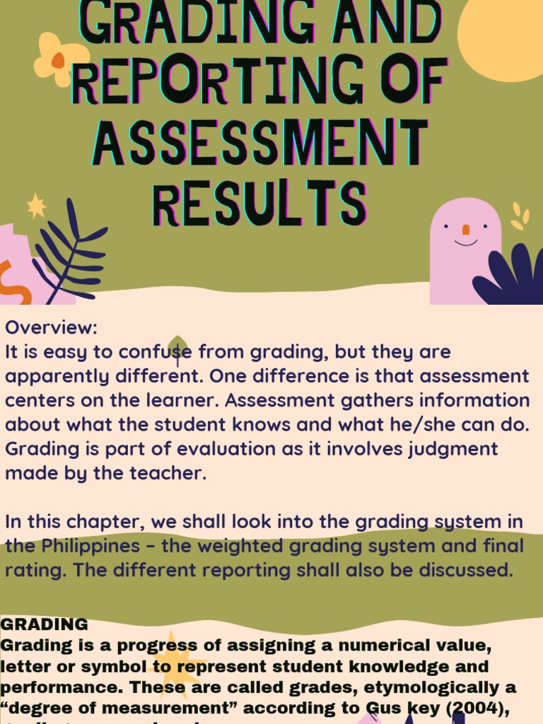 Grading and Reporting of Assessment Results | PDF | Educational ...