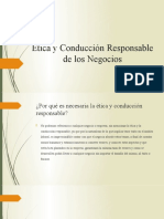 Ética y Conducción Responsable de Los Negocios