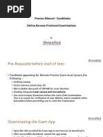 Process Manual - Candidates Online Remote Proctored Examinations