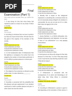 Gethics Final Examination (Part 1) : Aristotle