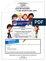 Segundo Grado - Matemática - Del 16 Al 20 de Agosto Del 2.021