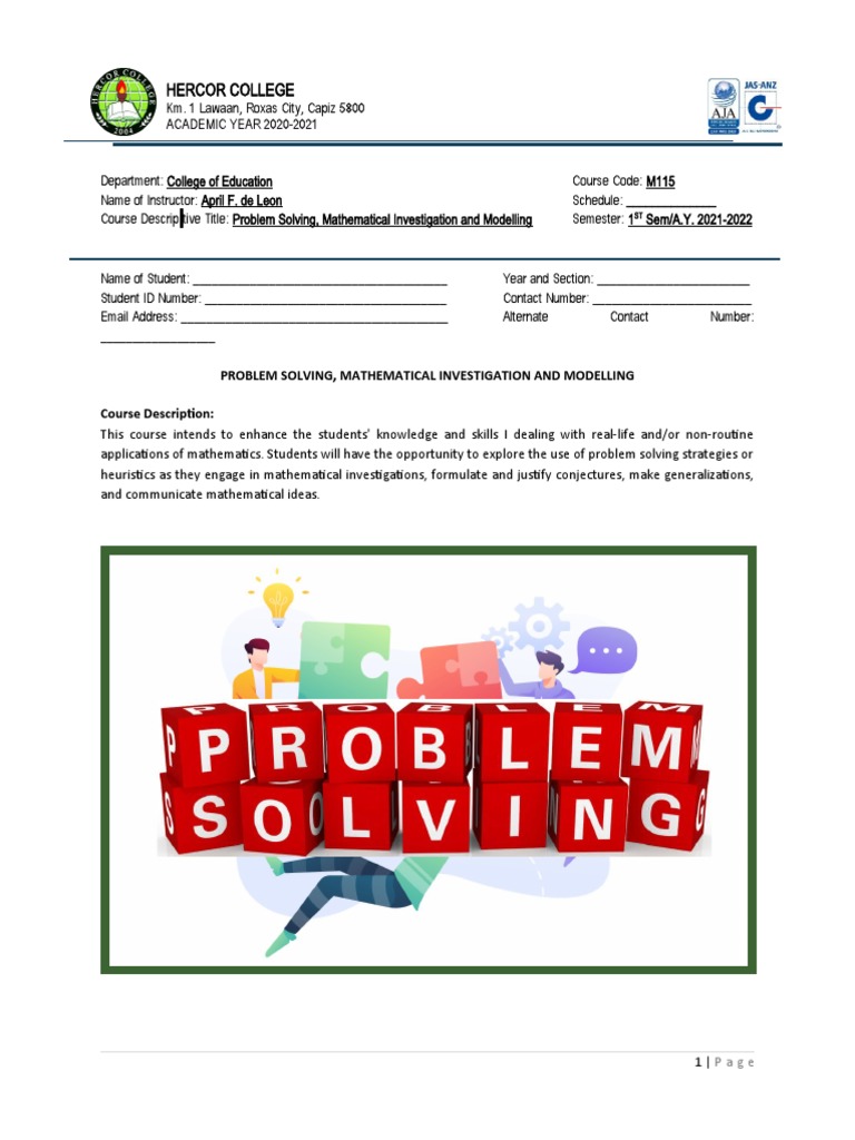 problem solving mathematical investigation and modelling book