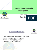 Introduction To Artificial Intelligence: CT017-3-1 Ver 1.0