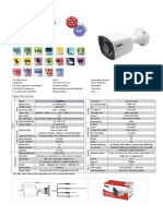 15M Ir Fixed Lens Bullet Camera: Specifications
