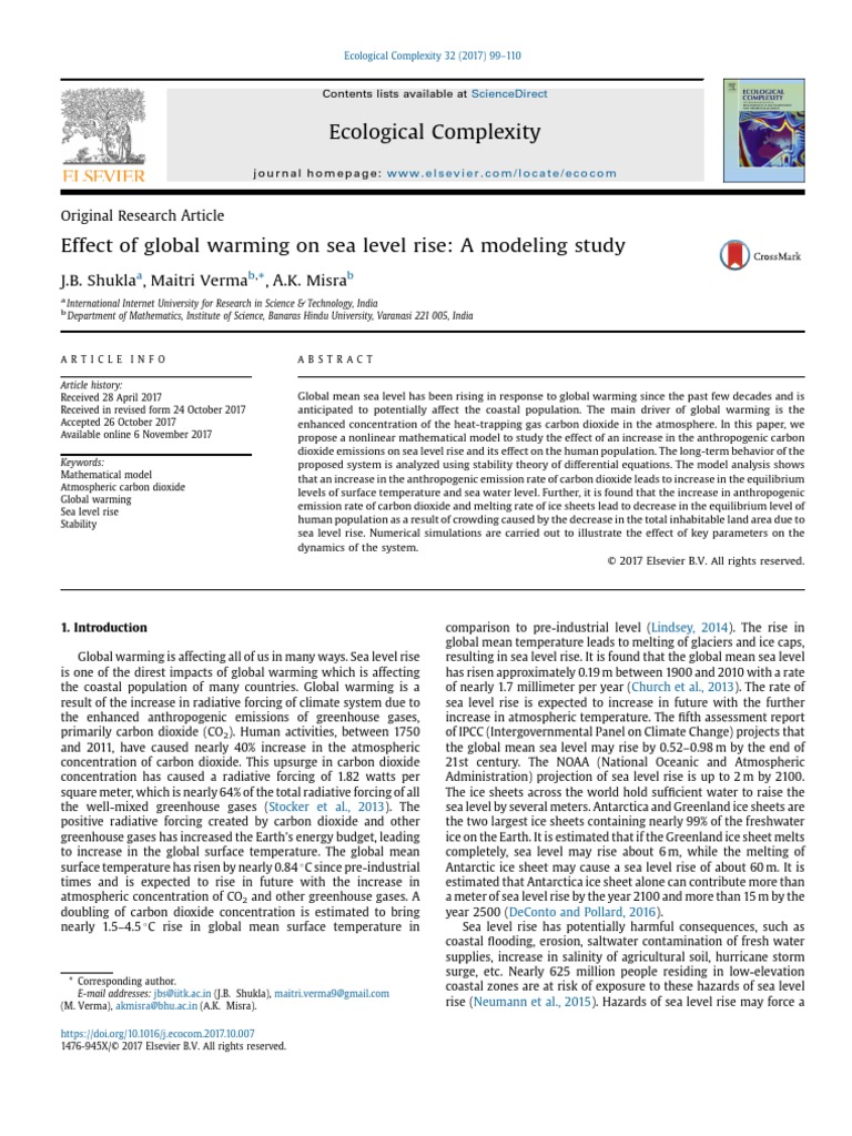01.1 - J. B. Shukla, Et Al - Effect of Global Warming On Sea Level Rise ...