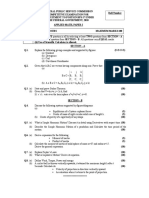Federal Public Service Commission exam papers on applied math