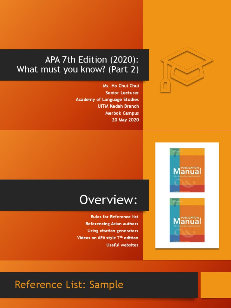 APA 7th Edition Referencing Guide | PDF | Apa Style | Digital Object ...