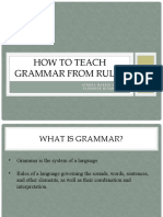 How To Teach Grammar From Rules