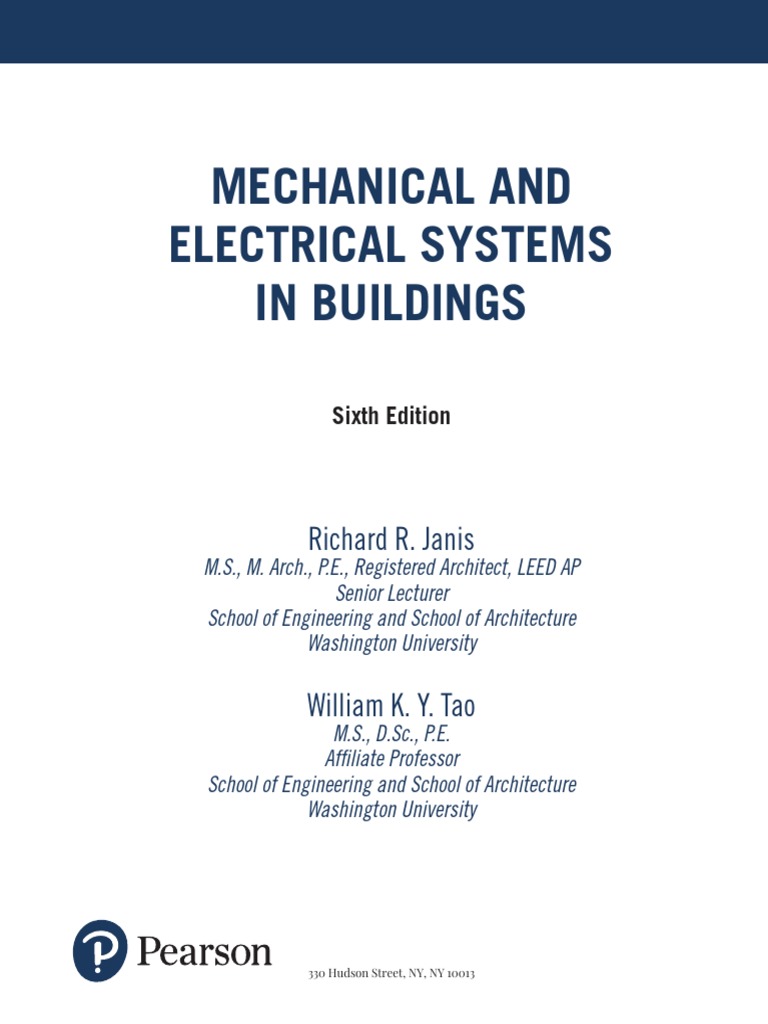 Mechanical and Electrical Systems in Buildings Richard R. Janis PDF